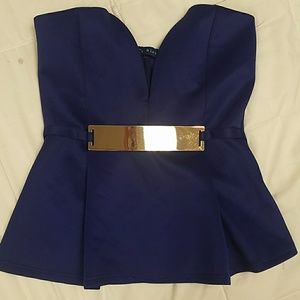 Blue sleeveless top